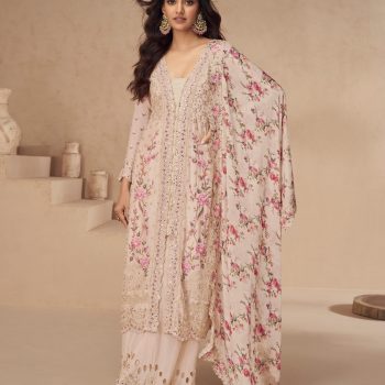 Festive Charm Ferozi & Cream